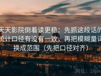 天天影院倒着读更稳：先抓这段话的统计口径有没有一致，再把模糊量词换成范围（先把口径对齐）