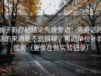 柚子影视把结论先放旁边：先弄这段话的来源是不是模糊，再把单位补到图旁（更像在做实验记录）
