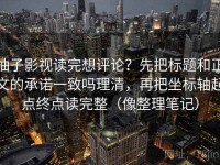 柚子影视读完想评论？先把标题和正文的承诺一致吗理清，再把坐标轴起点终点读完整（像整理笔记）